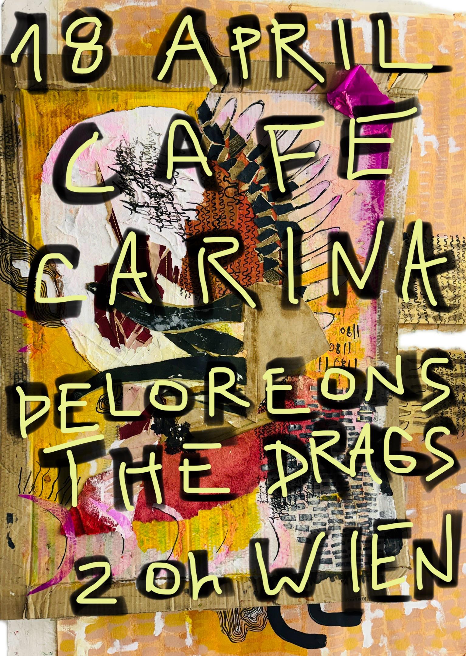 Flyer for Cafe Carina show on April 18, 2026